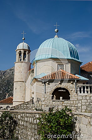 Church of Our Lady of the Rocks, Kotor Bay, Montenegro Stock Photo
